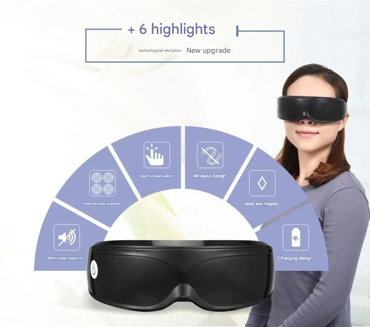 NovaTrend™ Intelligent Eye Massager – 9-Mode Magnetic Therapy for Eye Strain Relief & Fatigue Recovery